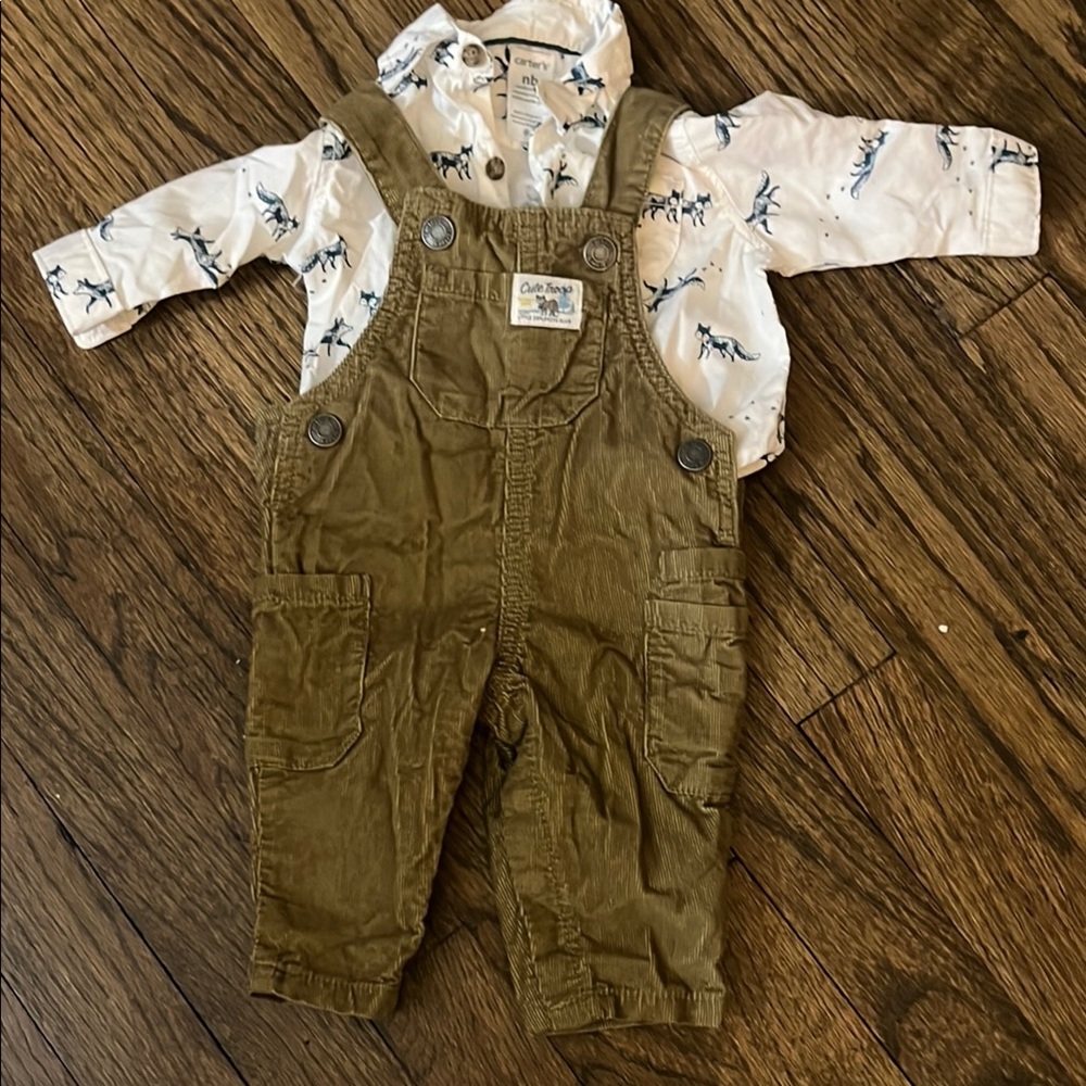 Carter's Brown Overalls Classic Workwear Design